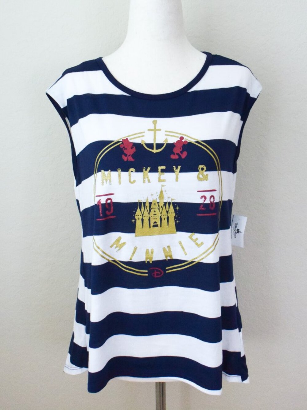 *Disney Parks Merch*  Disney Cruise Line Striped Tank Top, size SMALL - NEW!